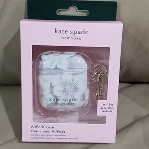 SALE LAST DAY Kate Spade AirPods Case Hollyhock Cream